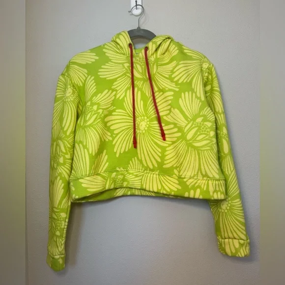 FARM Rio Neon Green Leaf Hoodie - Picture 3 of 6